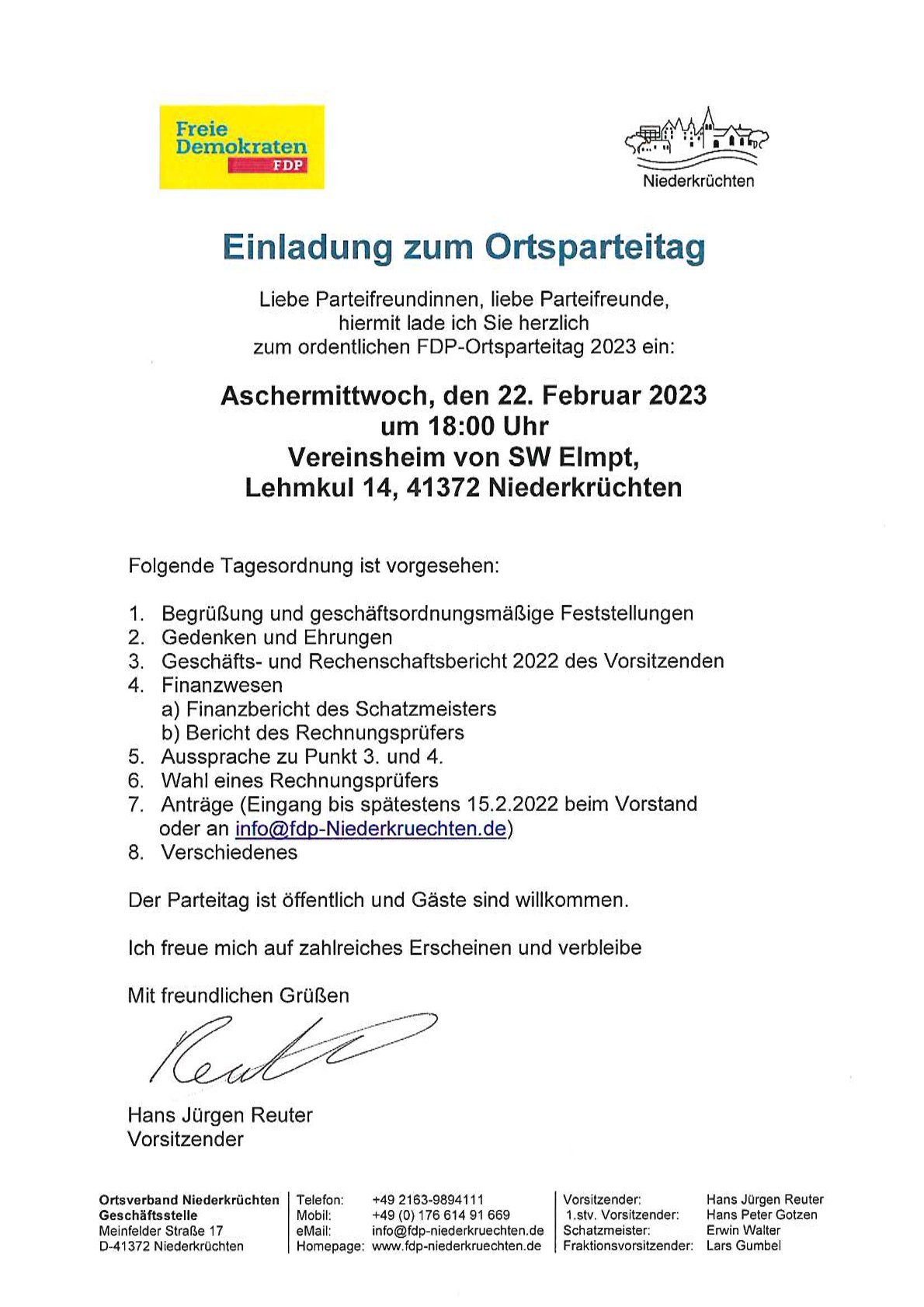 Einladung